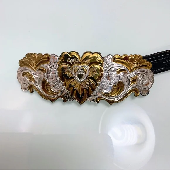 Vintage Crumrine Jewler Buckle with Silver Creek Collections  display picture 3